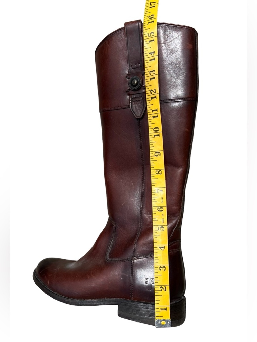 FRYE Jayden Redwood Brown Tall Leather Riding Boots Sz 5.5 Equestrian‎ Western - Picture 9 of 13